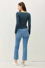 Load image into Gallery viewer, [SOFT CORE ]SQUARE NECK LONG SLEEVE TOP: Black / L
