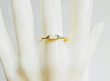 Load image into Gallery viewer, Gold Plated Sterling Opal CZ Ring - Size 7
