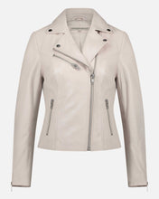Load image into Gallery viewer, Phoenix  | Leather Moto Jacket: White / S
