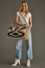 Load image into Gallery viewer, Cream, Black &amp; Tan Western Duffel
