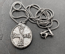 Load image into Gallery viewer, Archangel And Cross Medal Necklace
