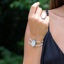 Load image into Gallery viewer, Semiprecious Stone Cuff - Dendritic Opal
