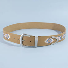 Load image into Gallery viewer, Embroidered Vegan Leather Belt
