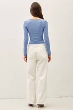 Load image into Gallery viewer, [SOFT CORE ]SQUARE NECK LONG SLEEVE TOP: Black / L
