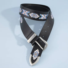 Load image into Gallery viewer, Embroidered Vegan Leather Belt
