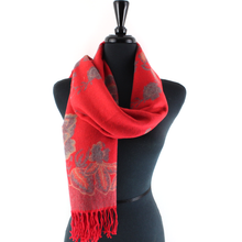 Load image into Gallery viewer, S23277 Tahiti Garden Reversible Scarf: 15 Denim
