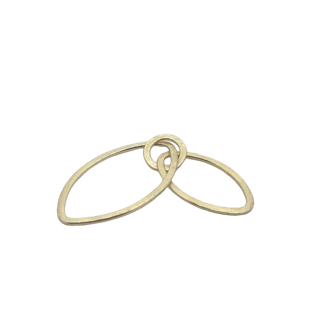 Double Oval Shaped Loops (Gold Finished/Silver Plated) | Purity Beads: Silver Plated
