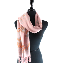 Load image into Gallery viewer, S23277 Tahiti Garden Reversible Scarf: 15 Denim
