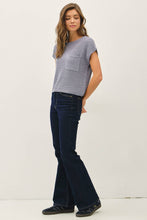 Load image into Gallery viewer, [NEW COLOR] PATCH POCKET DOLMAN CAP SLEEVE BOXY KNIT: CHARCOAL / ML
