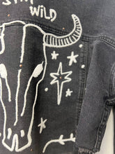 Load image into Gallery viewer, Stay Wild Cropped Denim Jacket - S/M
