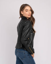 Load image into Gallery viewer, Phoenix  | Leather Moto Jacket: White / S
