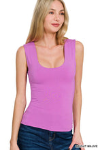 Load image into Gallery viewer, `Double Layer Rayon Tank Top: BLUE GREY-177617 / L
