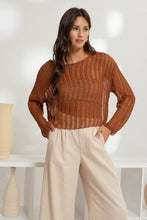 Load image into Gallery viewer, Copper Crochet Sweater

