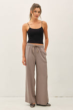 Load image into Gallery viewer, 29" INSEAM TENCEL WIDE LEG PANTS: EARTH GREY / S
