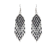 Load image into Gallery viewer, Small Seed Bead Fringe Long Dangle Earrings
