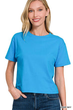 Load image into Gallery viewer, `100% Cotton Crew Neck Short Sleeve Tee Zenana: H ASH JADE-174830 / L
