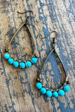Load image into Gallery viewer, Turquoise Bronze Earrings
