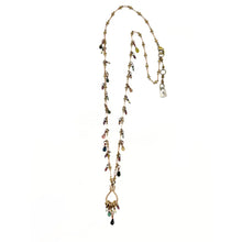 Load image into Gallery viewer, L&amp;K Bronze Multi Tourmaline Cluster Necklace
