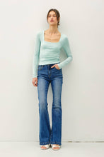 Load image into Gallery viewer, SOFT CORE - BASIC SQUARE NECK LONG SLEEVE TOP: Black / S

