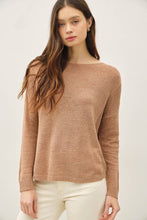 Load image into Gallery viewer, NEW COLOR-LIGHTWEIGHT DROP SHOULDER PULLOVER RIB KNIT: TAUPE / S
