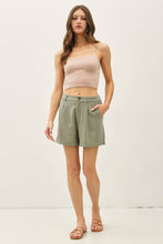 Load image into Gallery viewer, Dusty Spruce Linen Shorts
