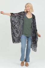 Load image into Gallery viewer, N2EC4-BW79 BURNOUT VELVET KIMONO
