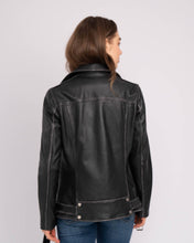 Load image into Gallery viewer, Berlin | Oversized Leather Biker Jacket: Black / S
