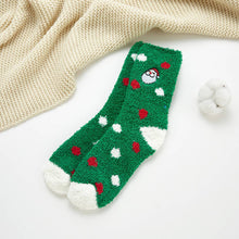 Load image into Gallery viewer, Holiday Christmas Patterned Plush Socks: White
