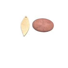 Load image into Gallery viewer, Gold Finish &amp; Silver Plated Copper or Brass Leaf Findings (30 × 8 mm) - 15 pcs: Silver Plated / 30mmX8mm
