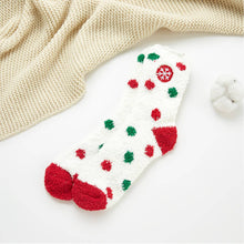 Load image into Gallery viewer, Holiday Christmas Patterned Plush Socks: Green

