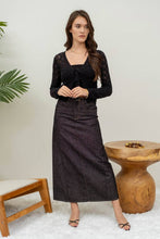 Load image into Gallery viewer, Black Crochet Tie Cardigan
