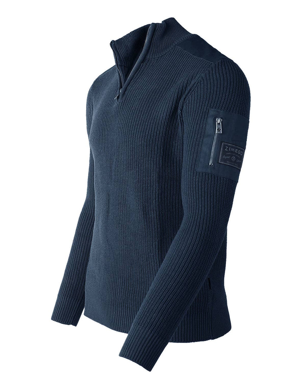 Men's Zip Up Sweater - Navy