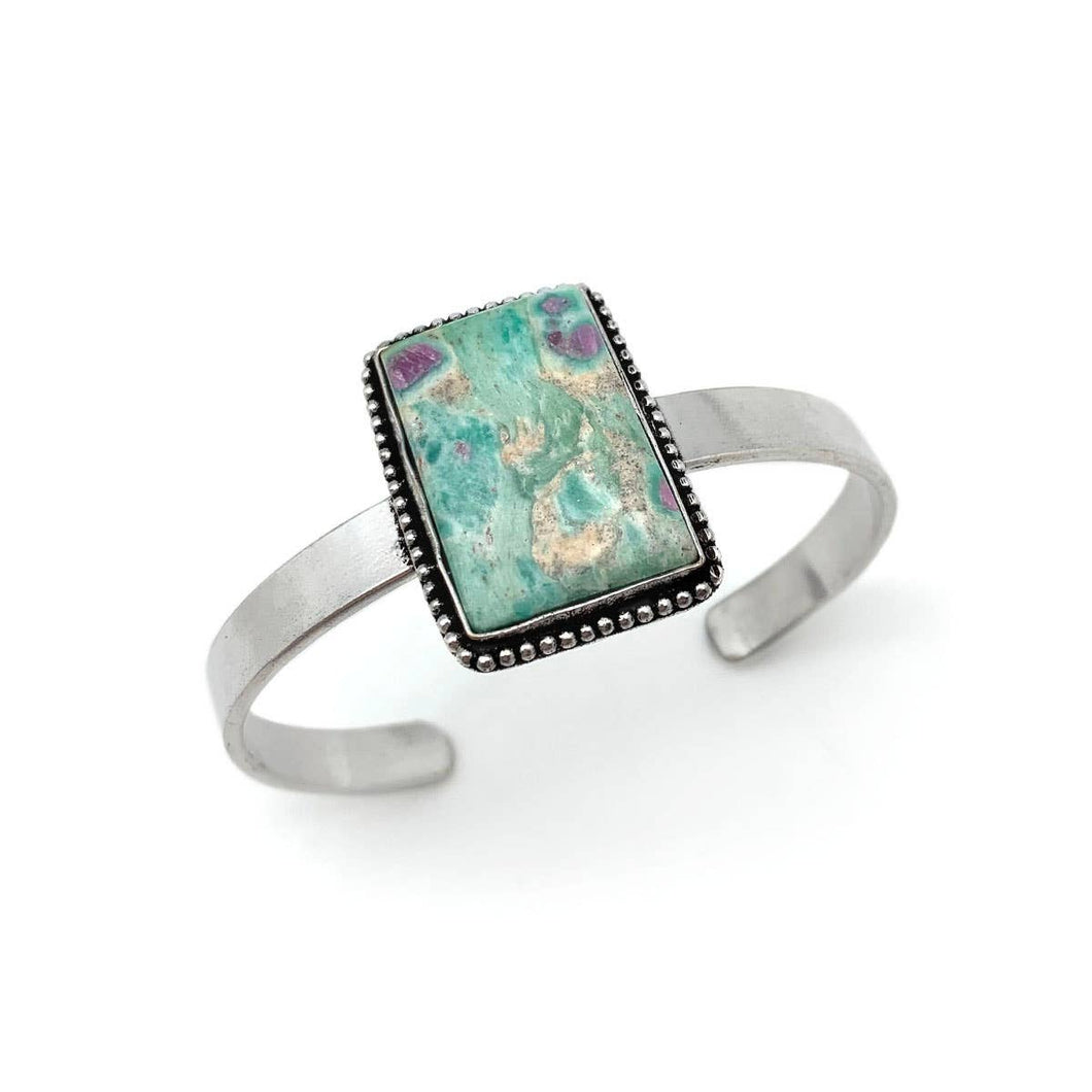 Ruby Fuchsite Stone Cuff