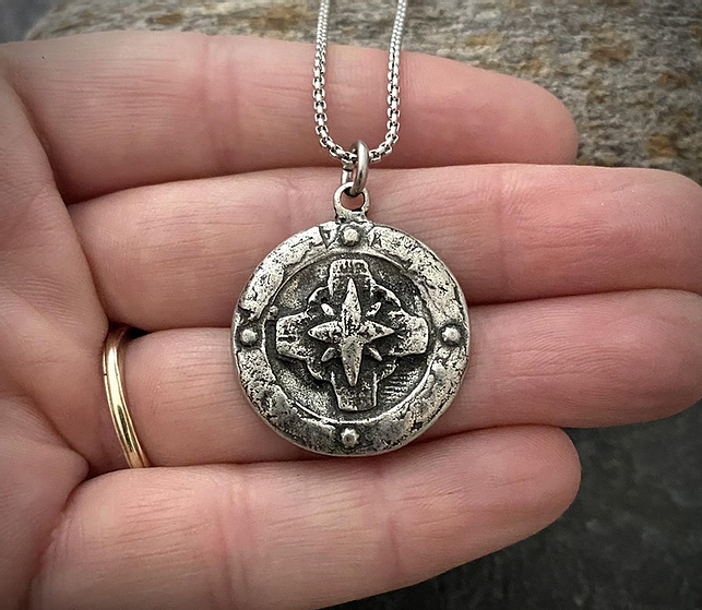 Find Your Way....Old World Compass Necklace