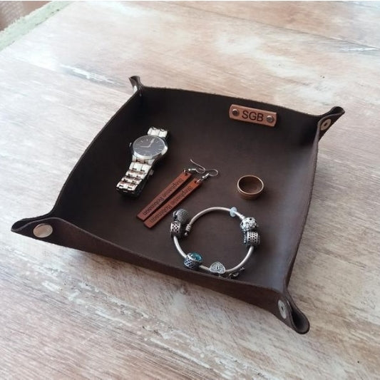 Handcrafted Leather Tray