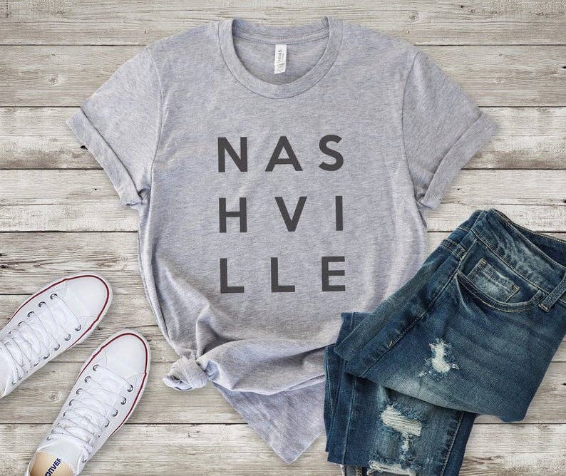 Nashville Heather Grey Crew T-Shirt