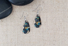 Load image into Gallery viewer, Artisan Alcohol Ink Small Teardrop Earrings
