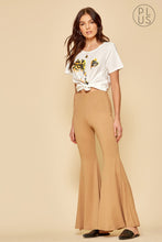 Load image into Gallery viewer, Plus Size Flare Pants - Chamois
