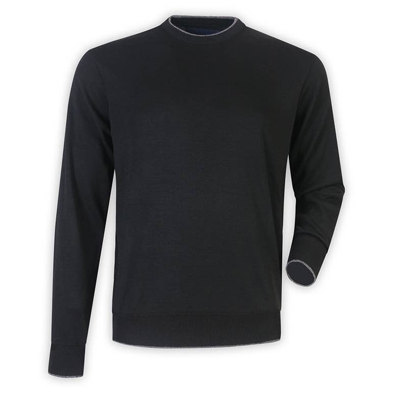 Men's Black Pullover Sweater - 2XL