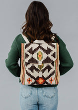 Load image into Gallery viewer, Tan &amp; Brown Aztec Backpack
