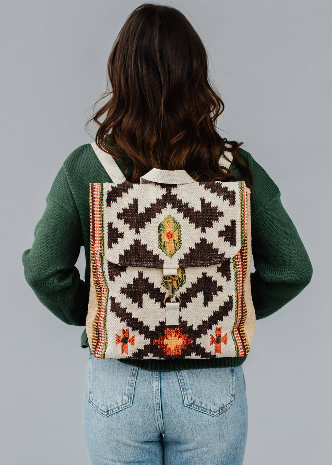 Tan & Brown Aztec Backpack