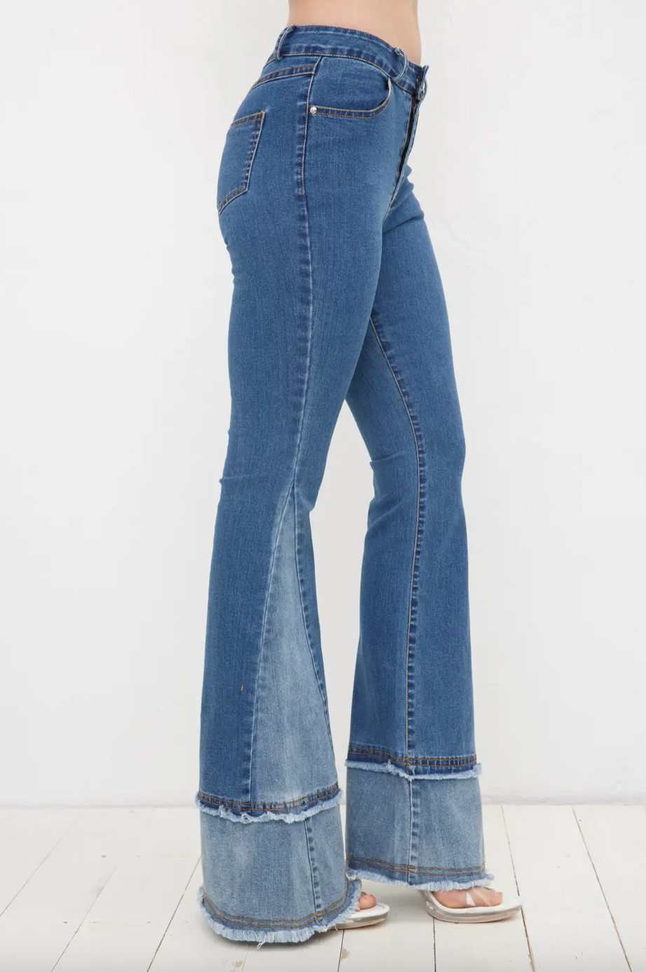 Jessi Frayed Bell Bottom Jeans