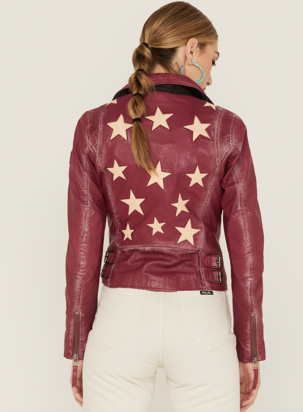 Mauritius Christy Red Leather Jacket-Red