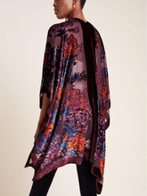 Load image into Gallery viewer, Saachi Burgundy Velvet Kimono
