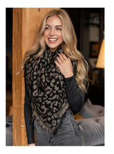 Load image into Gallery viewer, Leopard Print Blanket Scarf
