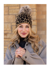Load image into Gallery viewer, Women&#39;s Leopard Print Beanie
