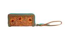 Load image into Gallery viewer, Embossed Leather Wristlet
