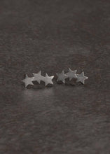 Load image into Gallery viewer, Silver Triple Star Stud Earrings
