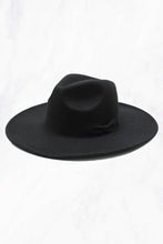 Load image into Gallery viewer, Wide Brim Fedora Hat - Black
