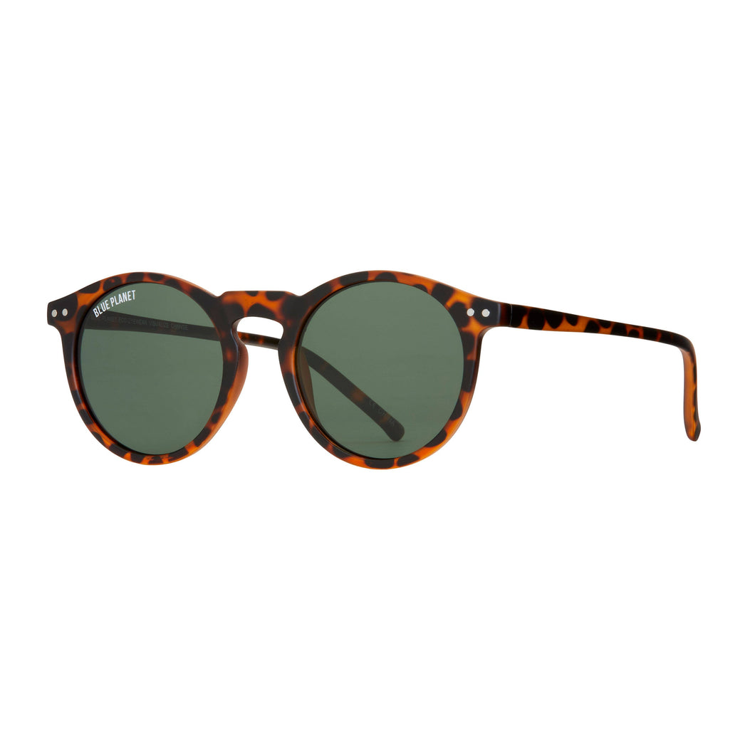 Blue Planet Matte Brown Grey/Green Polarized Sunglasses